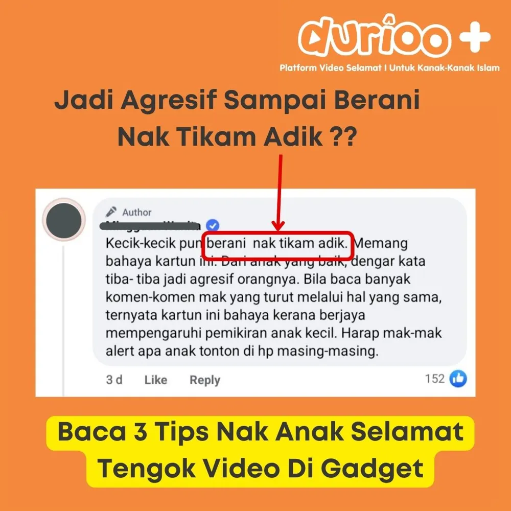 Ibu bapa berkongsi anak jadi agresif selepas menonton kartun