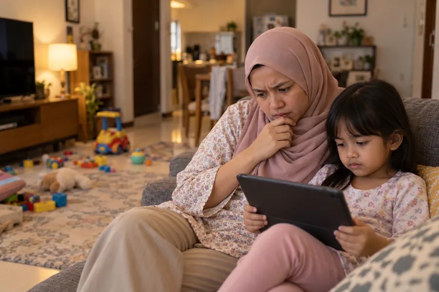 Ibu risau melihat kartun yang ditonton anak di tablet