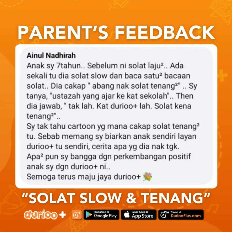 Testimoni: anak solat dengan tenang